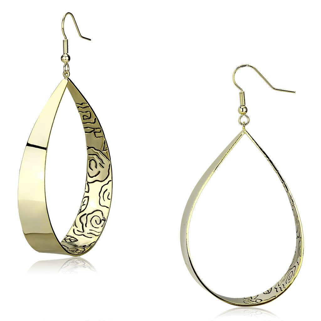 JCE2721 Gold Iron Earrings with No Stone
