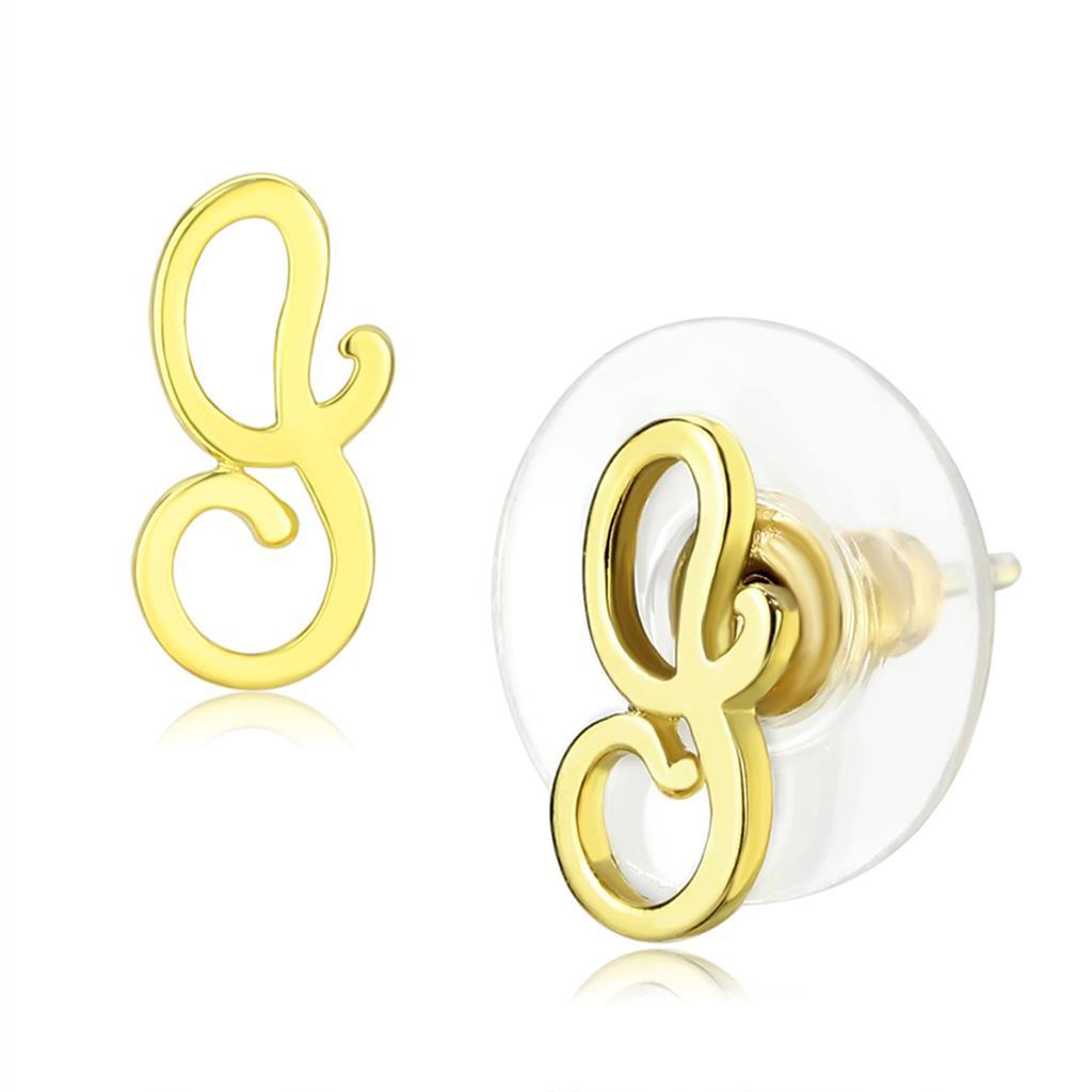 JCE4670 Gold Brass Earrings with No Stone