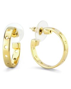 JCE4681 Gold Brass Earrings with No Stone