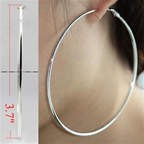 JCE771 Silver Brass Earrings with No Stone-Default Title
