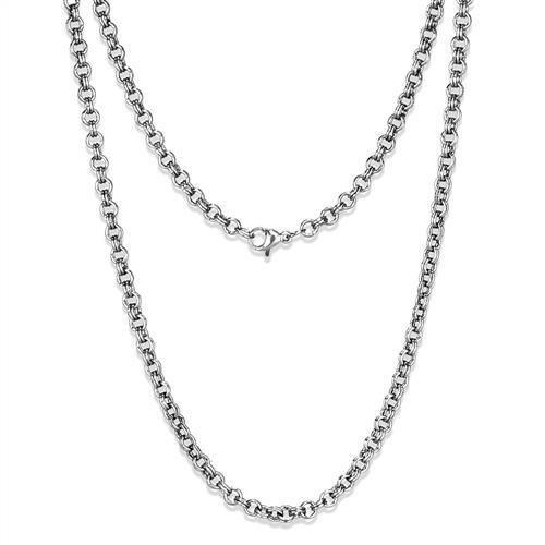 JCE2438 High polished (no plating) Stainless Steel Chain with No Stone