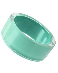 JCE044 Resin Bangle with Synthetic Synthetic Stone in Emerald